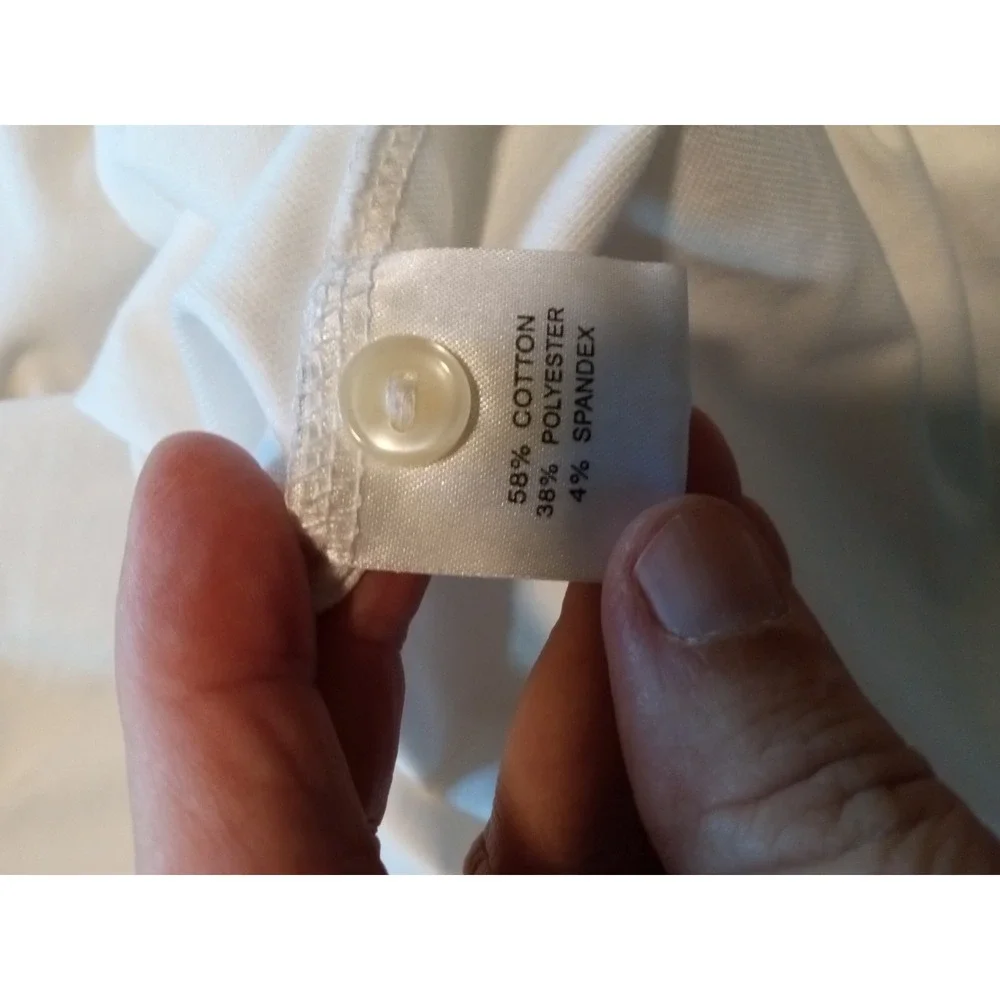 Peter Millar Mens XXL White Pima Cotton Blend Short Sleeve Pocket Polo MS19EK78S